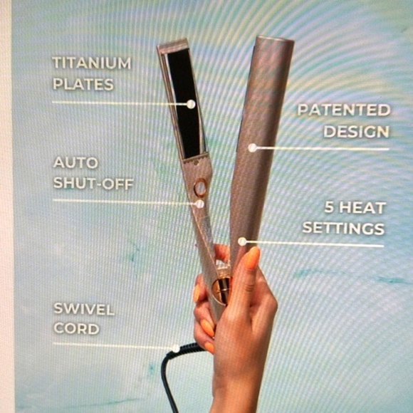 TYME Iron Flat Iron and Curling Iron in One Titanium Rose Gold Black Pouch EUC - Picture 8 of 8